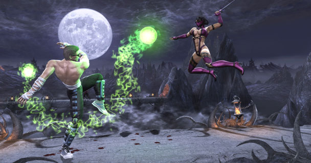 Mortal Kombat Screenshot - Johnny Cage Force Ball Millena Leaping Knife